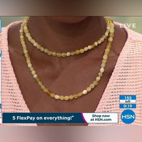 Sonoran yellow opal small nugget necklace by Jay King - Picture 5 of 14